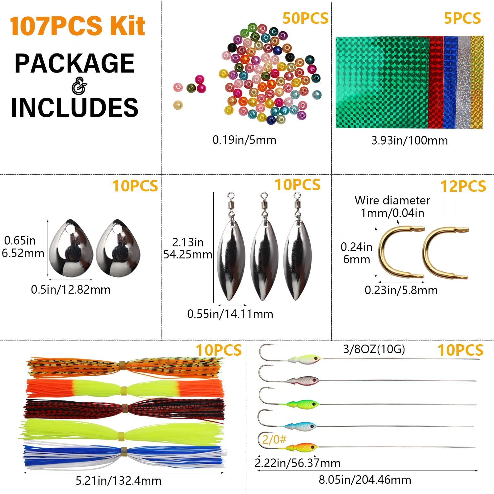 3D eyes and blade options for spinnerbaits