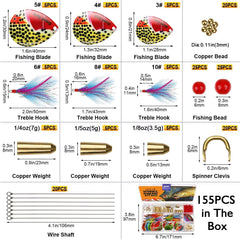 Beetle-pattern spinner blades with vibrant colors