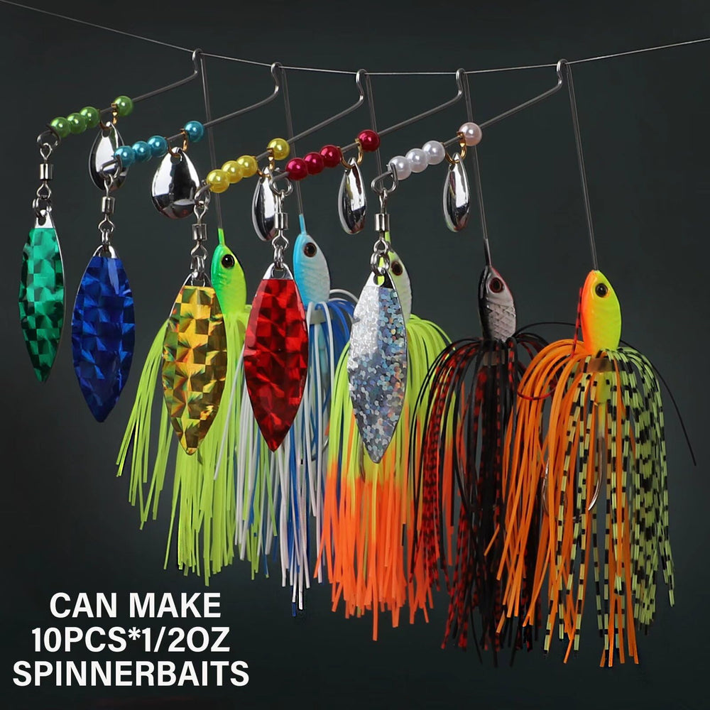 Silicone skirts and keeled head spinnerbait parts