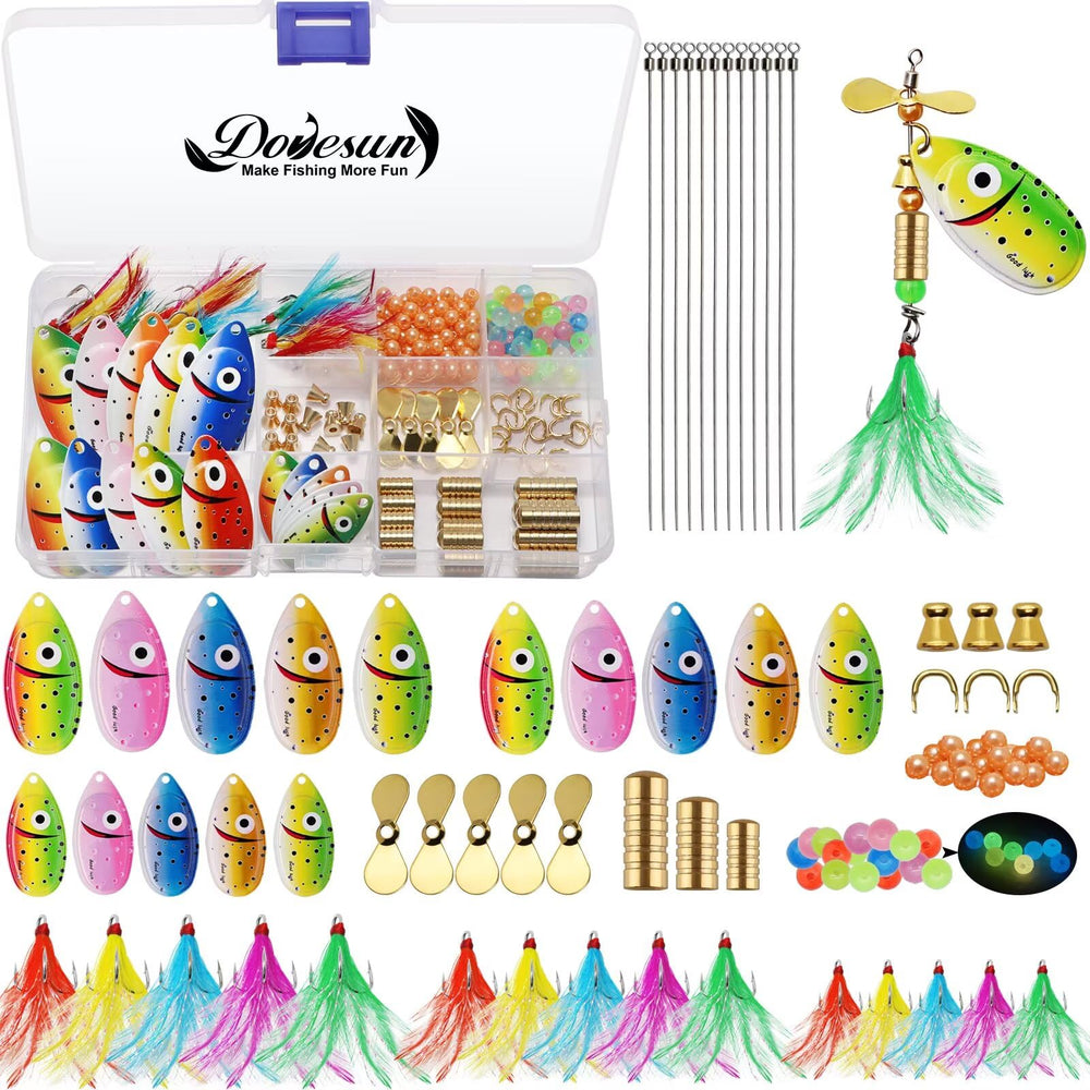 Dovesun inline spinner lure kit with tackle box