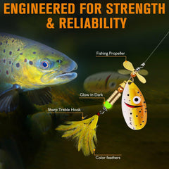 Colorful beads and luminous beads for inline spinner