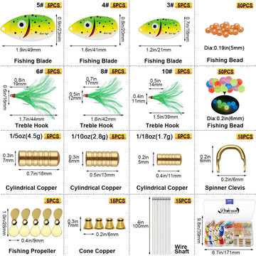 Golden propeller spinner parts for vibration and flash