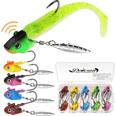 Dovesun underspin jig head 3/4oz (21g) front view with rattle