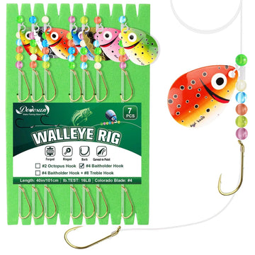 Dovesun Walleye Rigs 16lb spinner rig close-up
