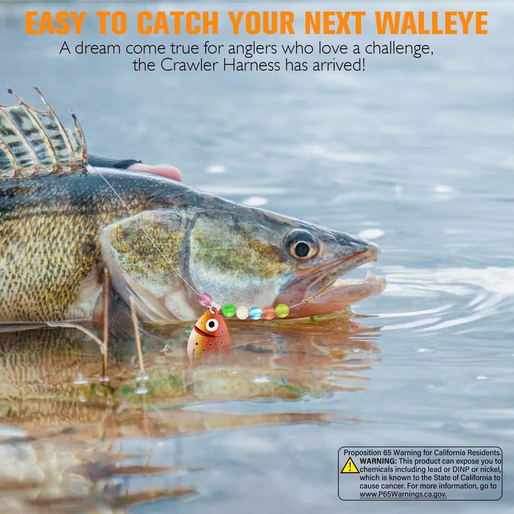 Assorted blades and glow beads for Dovesun Walleye Rigs