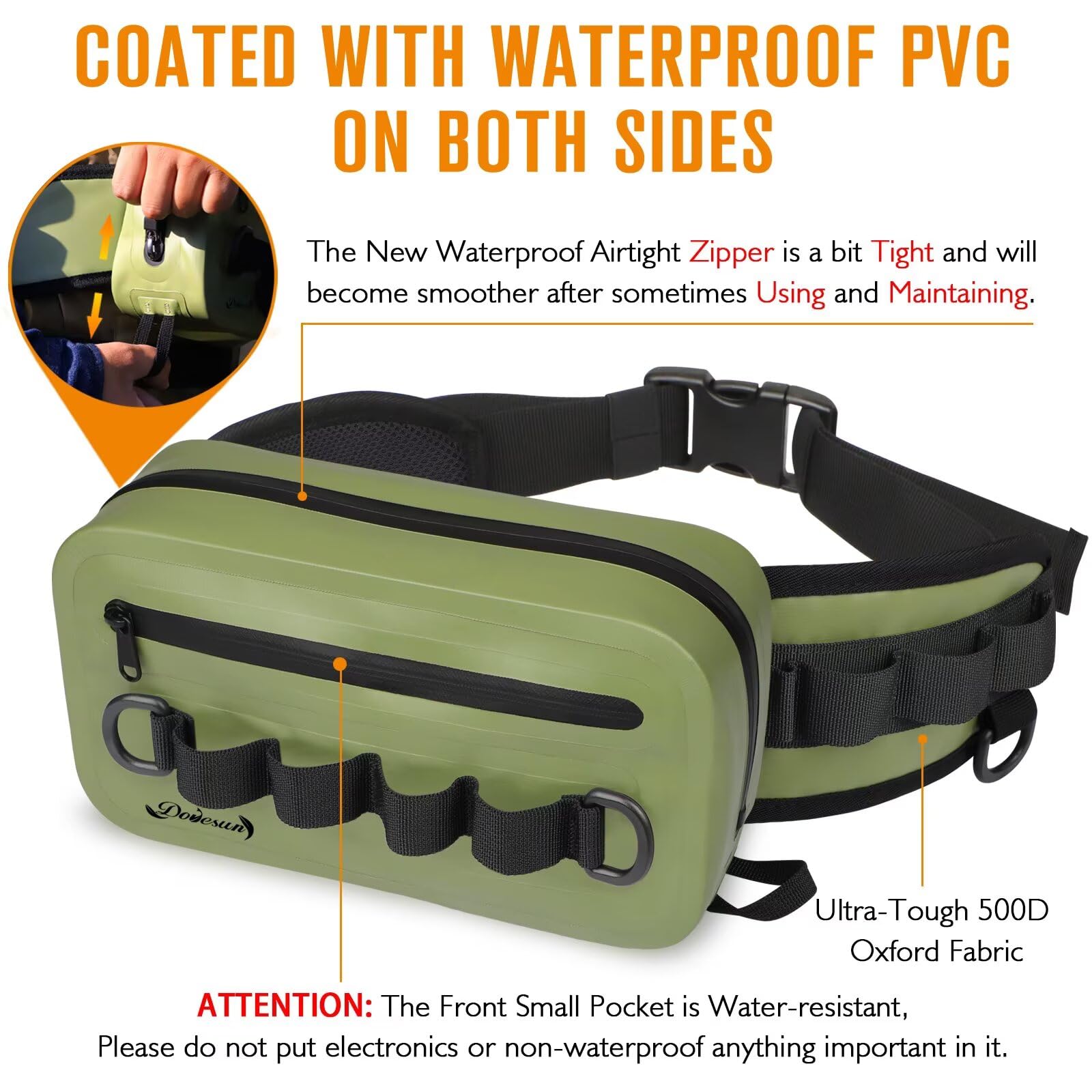 Main compartment showing MOLLE net and D-ring