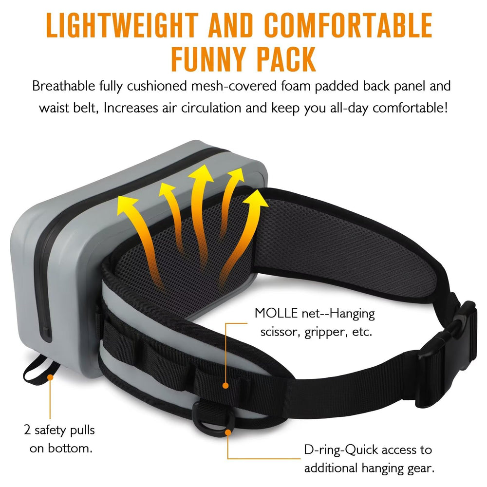 Breathable padded back panel and adjustable waist belt