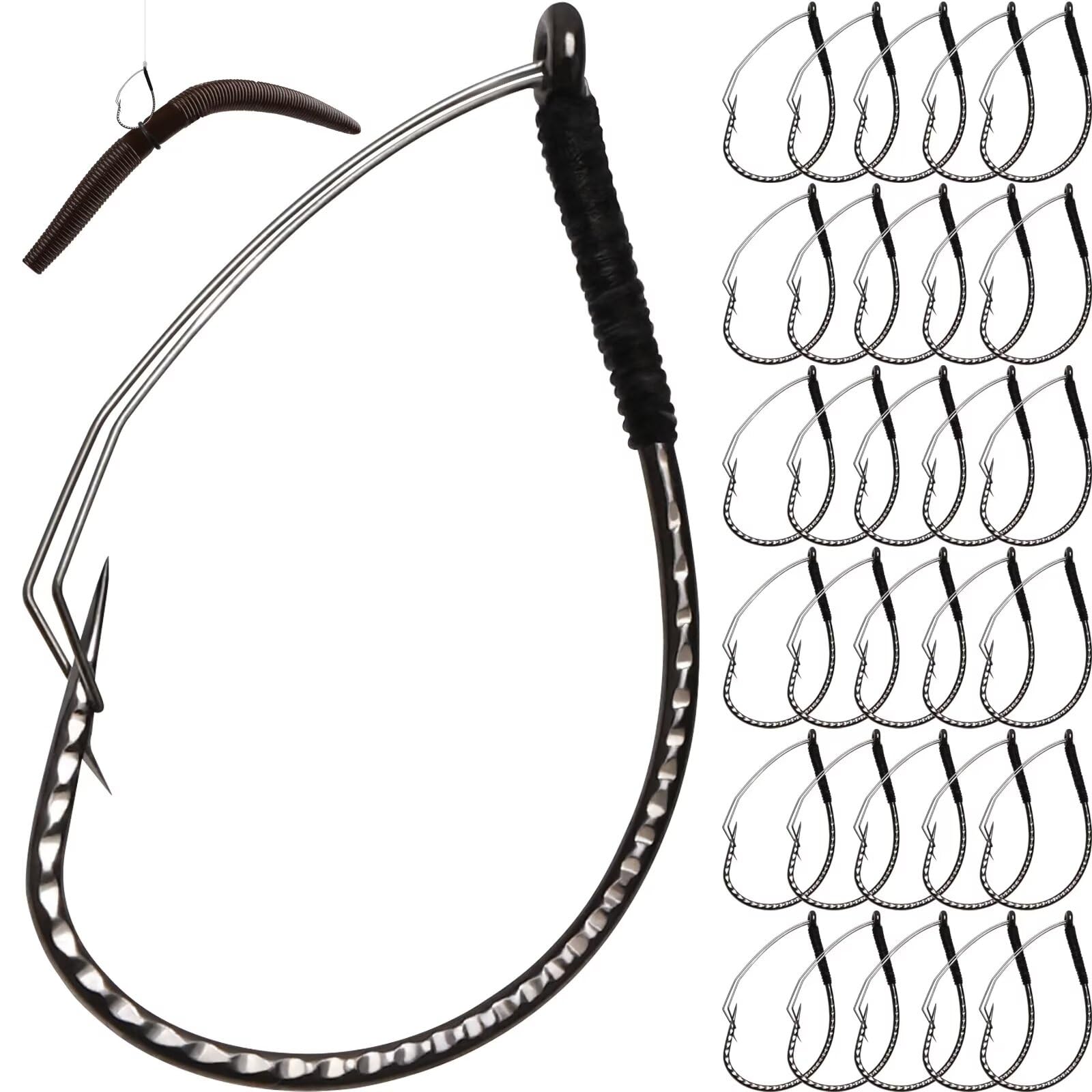 Dovesun weedless wacky rig hook size 1-0 for bass