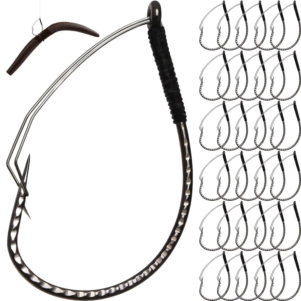 Dovesun weedless wacky rig hook size 1-0 for bass