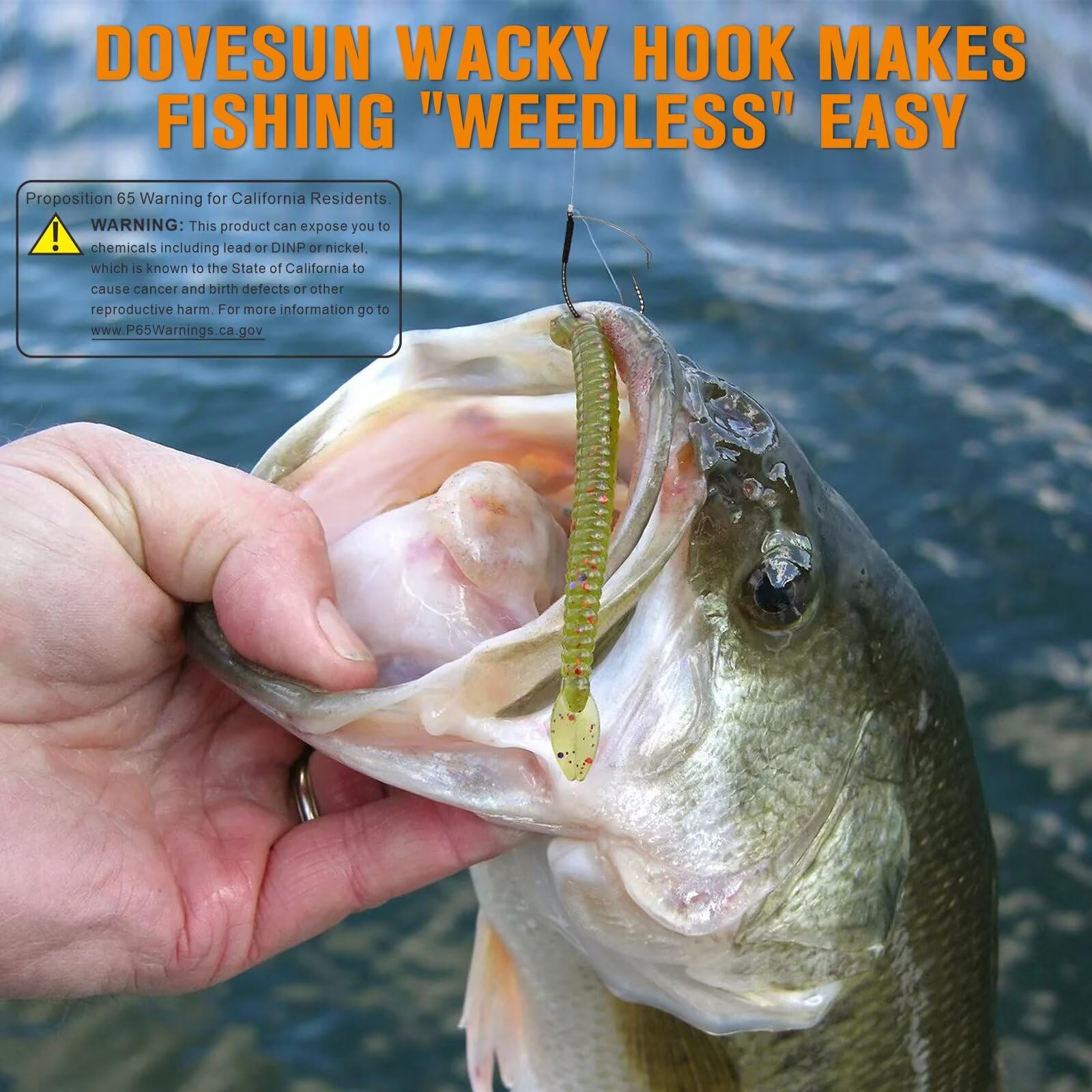Dovesun weedless hook compatible with no-sinker rig
