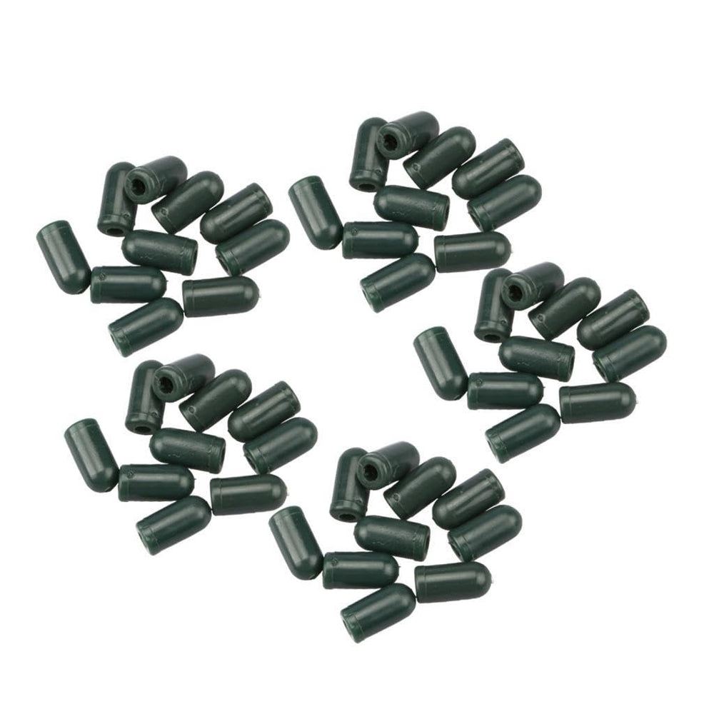 Dovewill green buffer beads pack showing neat knot protection for carp rigs.
