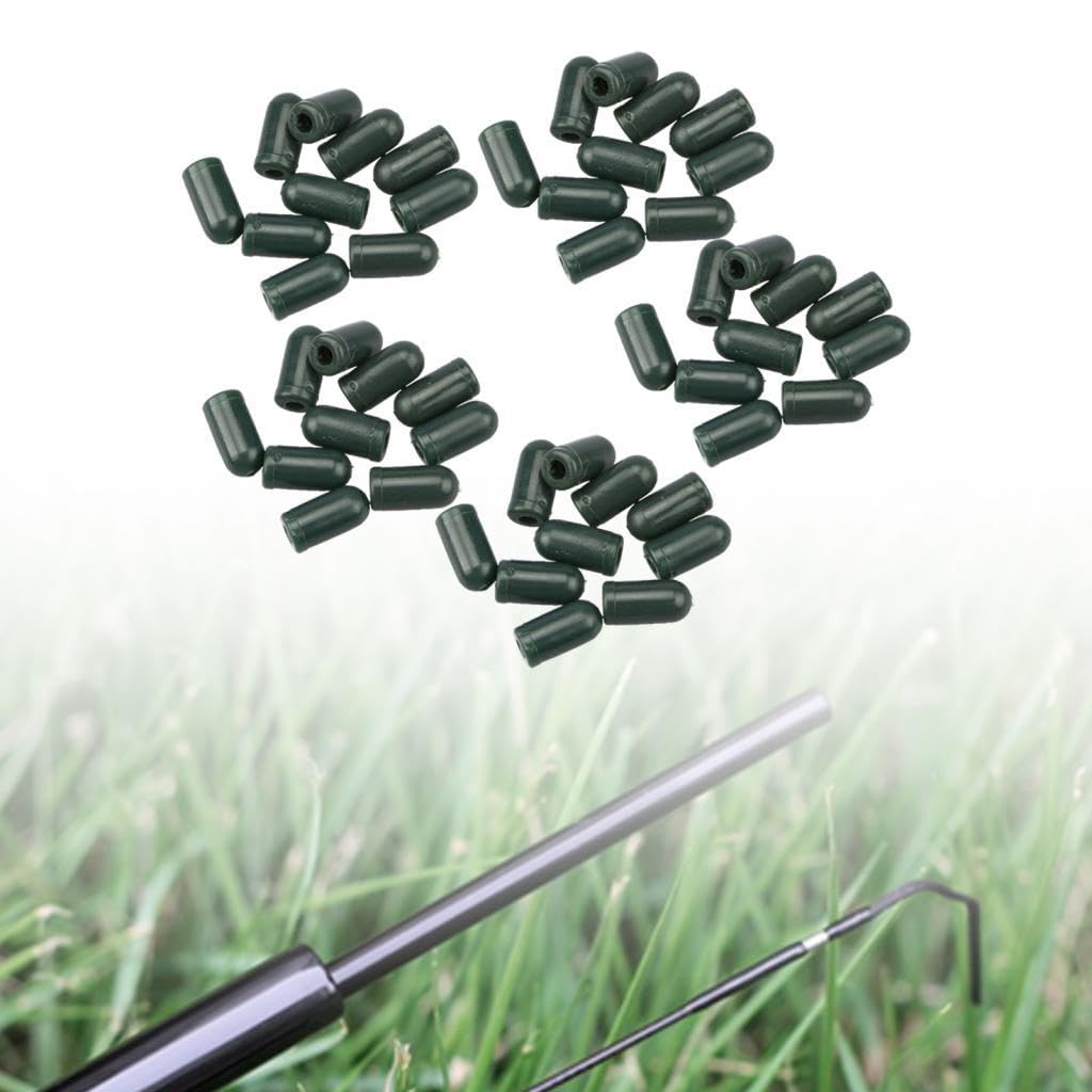 Dovewill knot protector beads close-up highlighting safe and tidy rig construction.