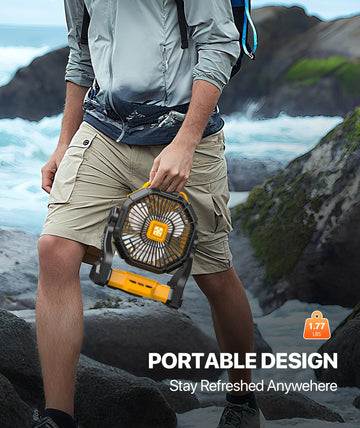 Doviluxe compact backpack-friendly design keeps you cool on trips.