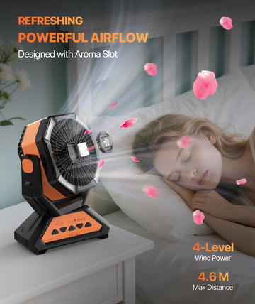 Doviluxe fan oscillation 45-90 degrees for versatile airflow.