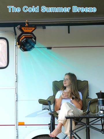 Doviluxe fan with sleep mode and lights-off option for night use.