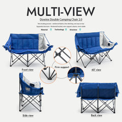 Dowinx double chair cup holders keeping beverages secure outdoors.