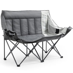 Dowinx double camping chair with wide padded seat for family comfort outdoors.