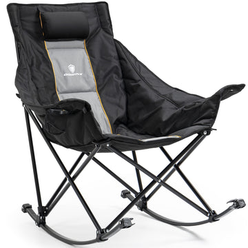 Dowinx oversized rocking chair front view showing ample room for lounging outdoors