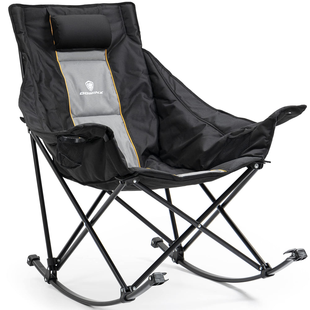 Dowinx oversized rocking chair front view showing ample room for lounging outdoors
