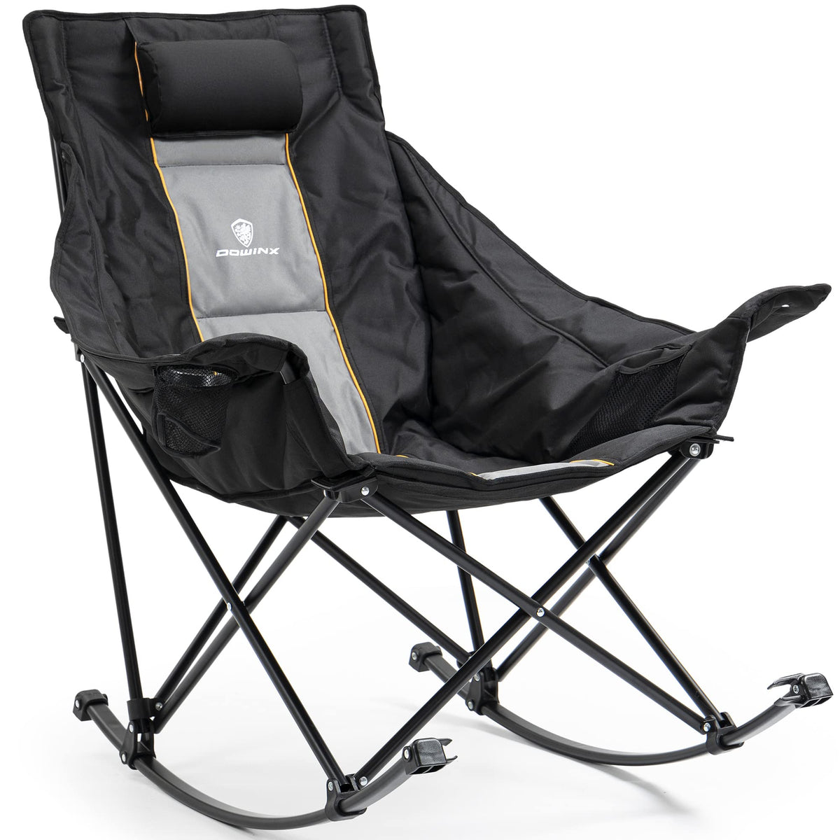 Dowinx oversized rocking chair front view showing ample room for lounging outdoors