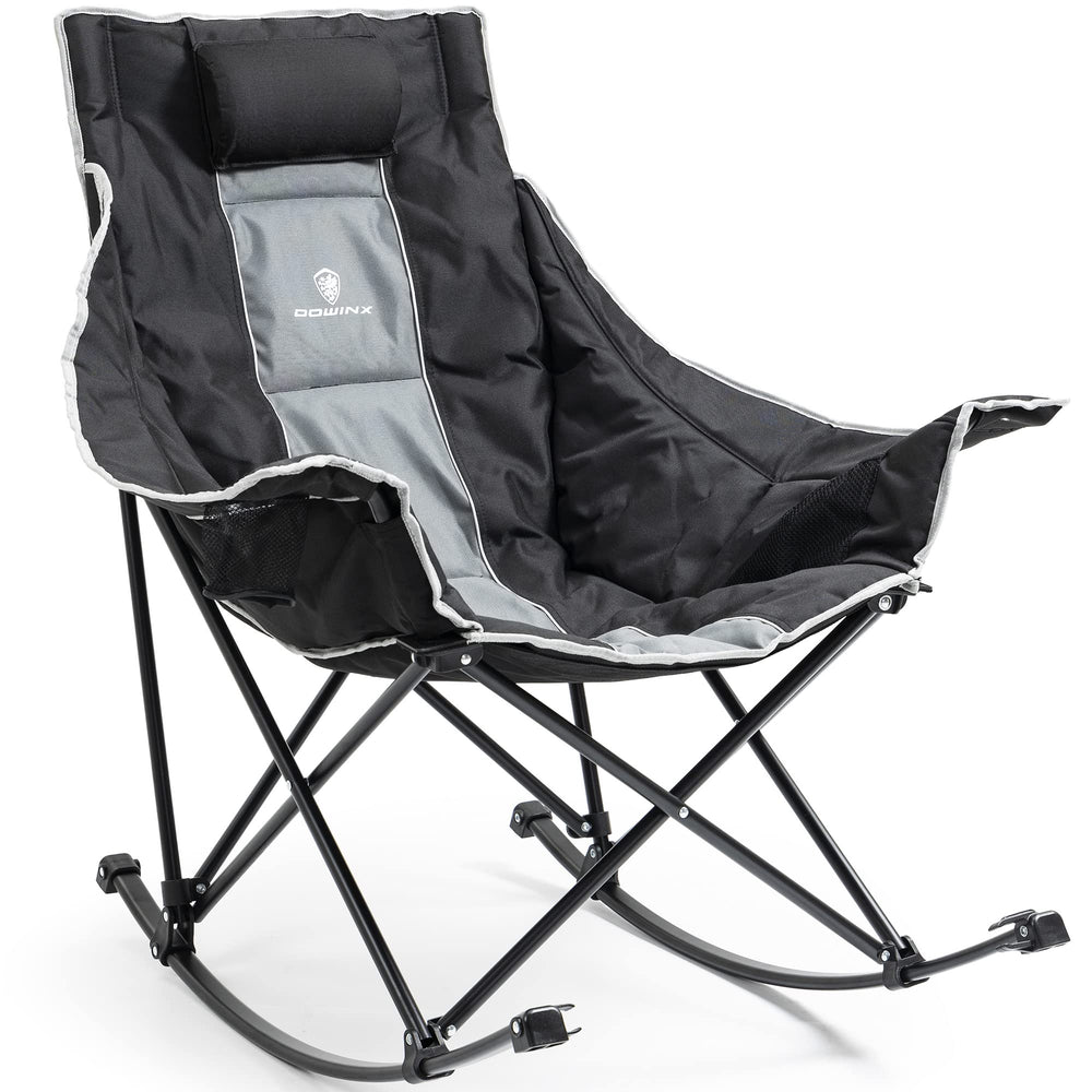 Dowinx oversized rocking chair front view with plush padding for outdoor lounging