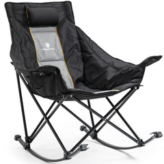 Dowinx oversized rocking chair front view showing ample room for lounging outdoors