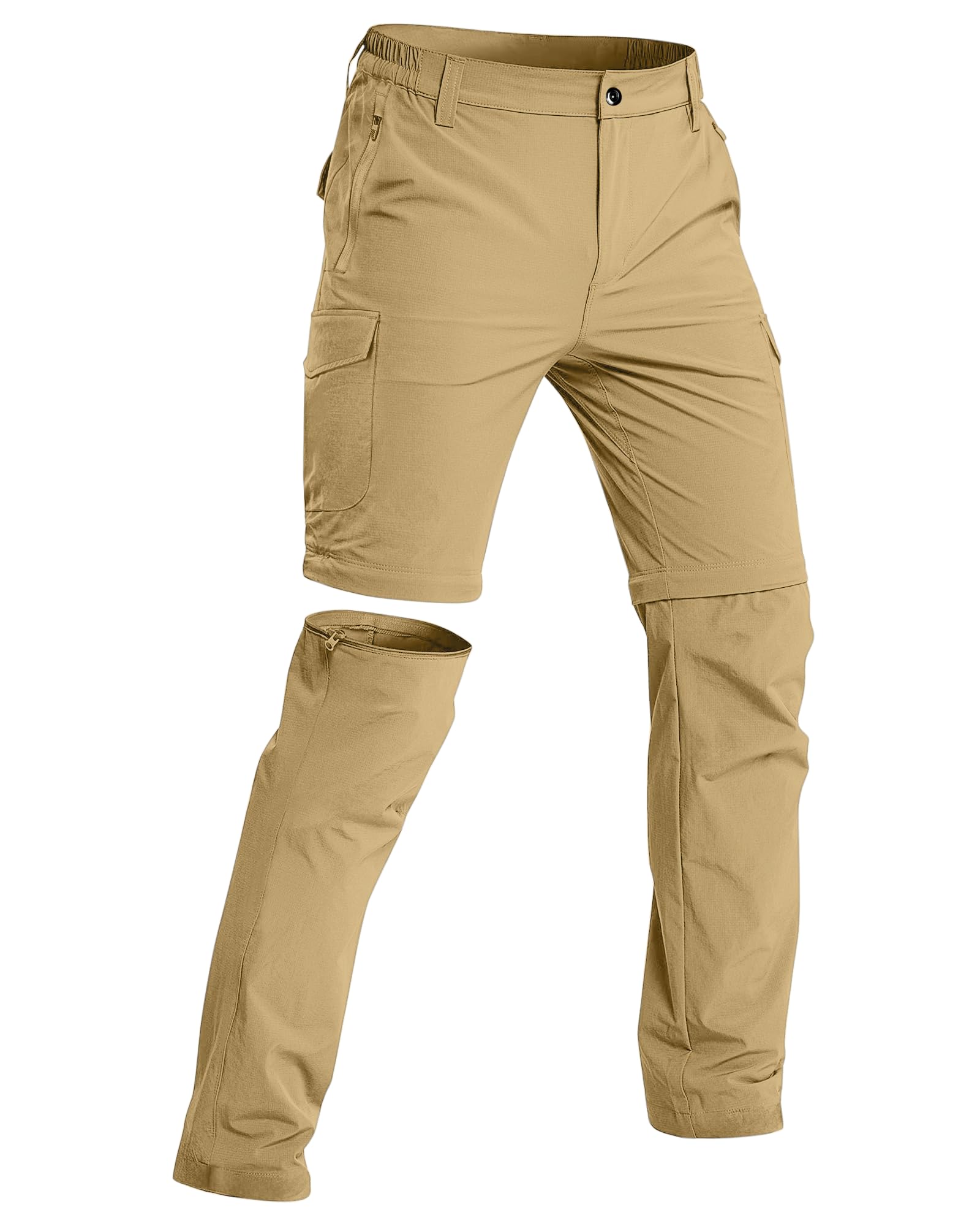 DOWMQ men's hiking pants with convertible zip-off legs for versatile trail comfort
