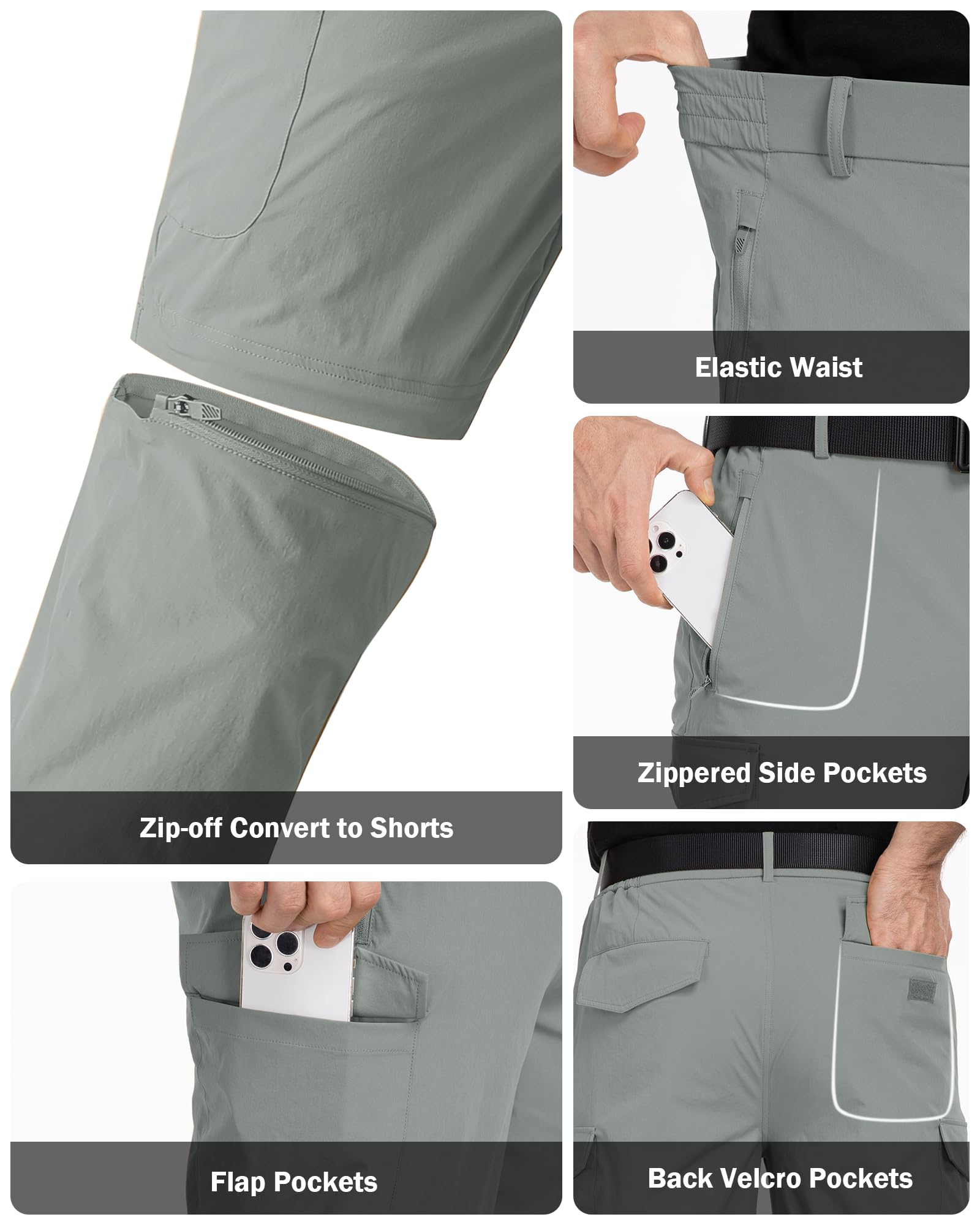 DowMQ mens hiking pants lightweight fabric dries quickly after river crossing