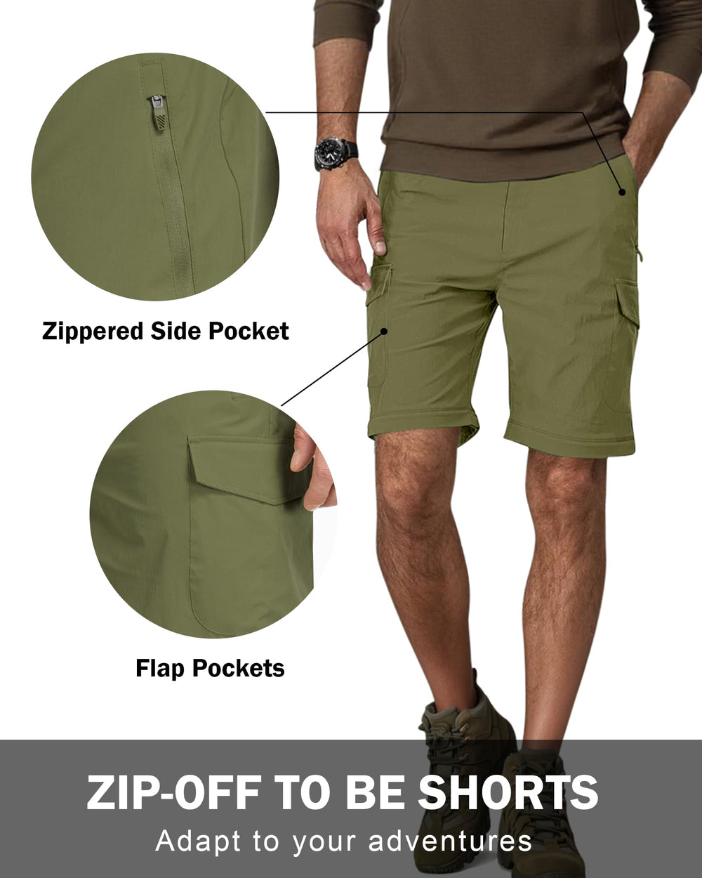 DOWMQ pants pocket detail highlighting six secure pockets for gear