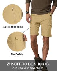 DOWMQ mens hiking pants with six secure pockets keep gear close during rugged treks.