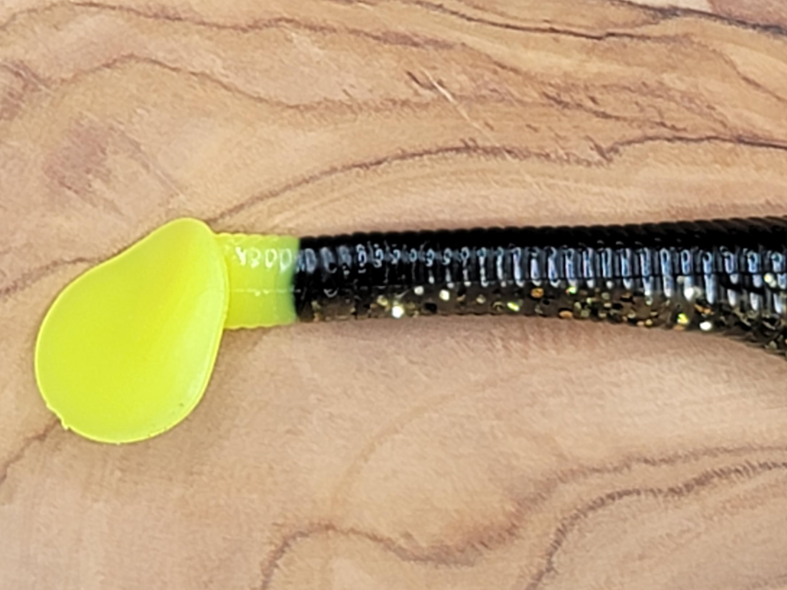 Close-up of spear point hook by Down South Lures