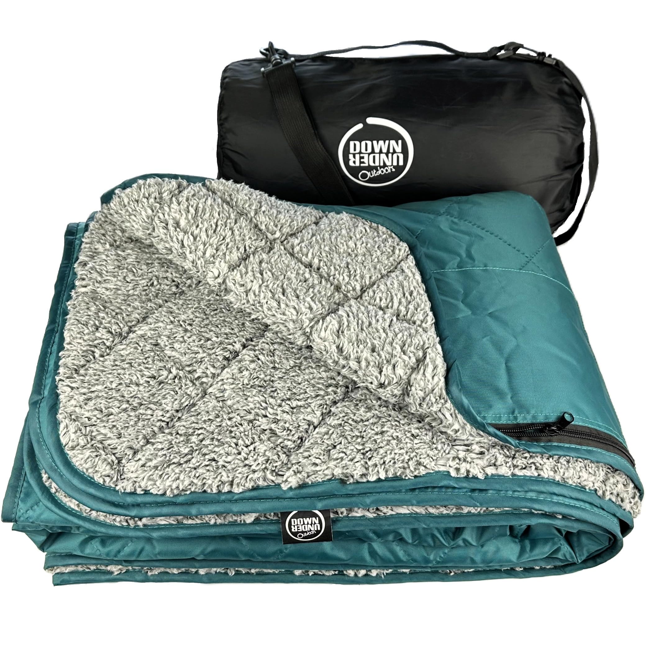 Down Under Outdoors large blanket cape-wear for hands-free stadium comfort.