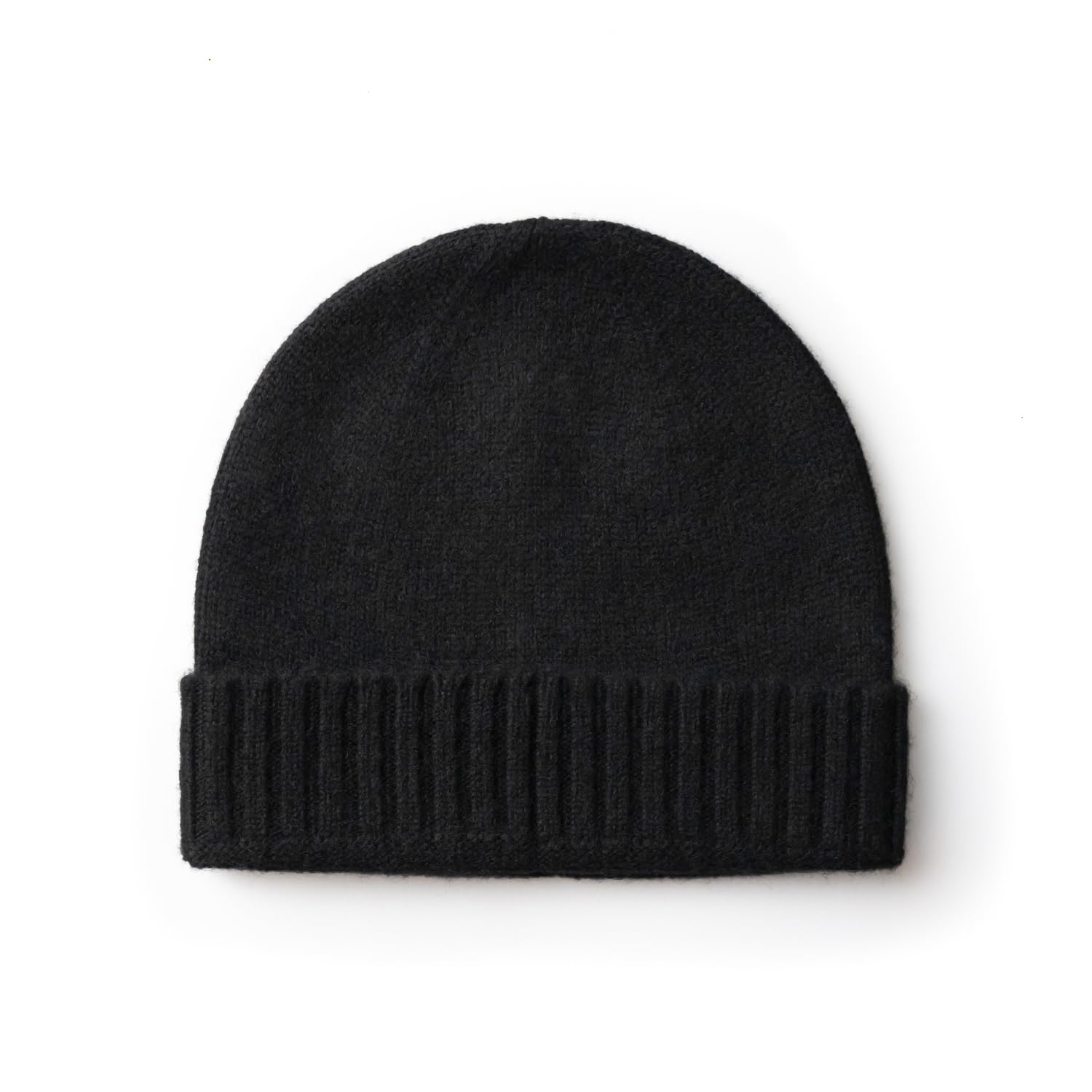Downholme men's cashmere classic beanie in jet black, ultra-soft warmth for winter days.