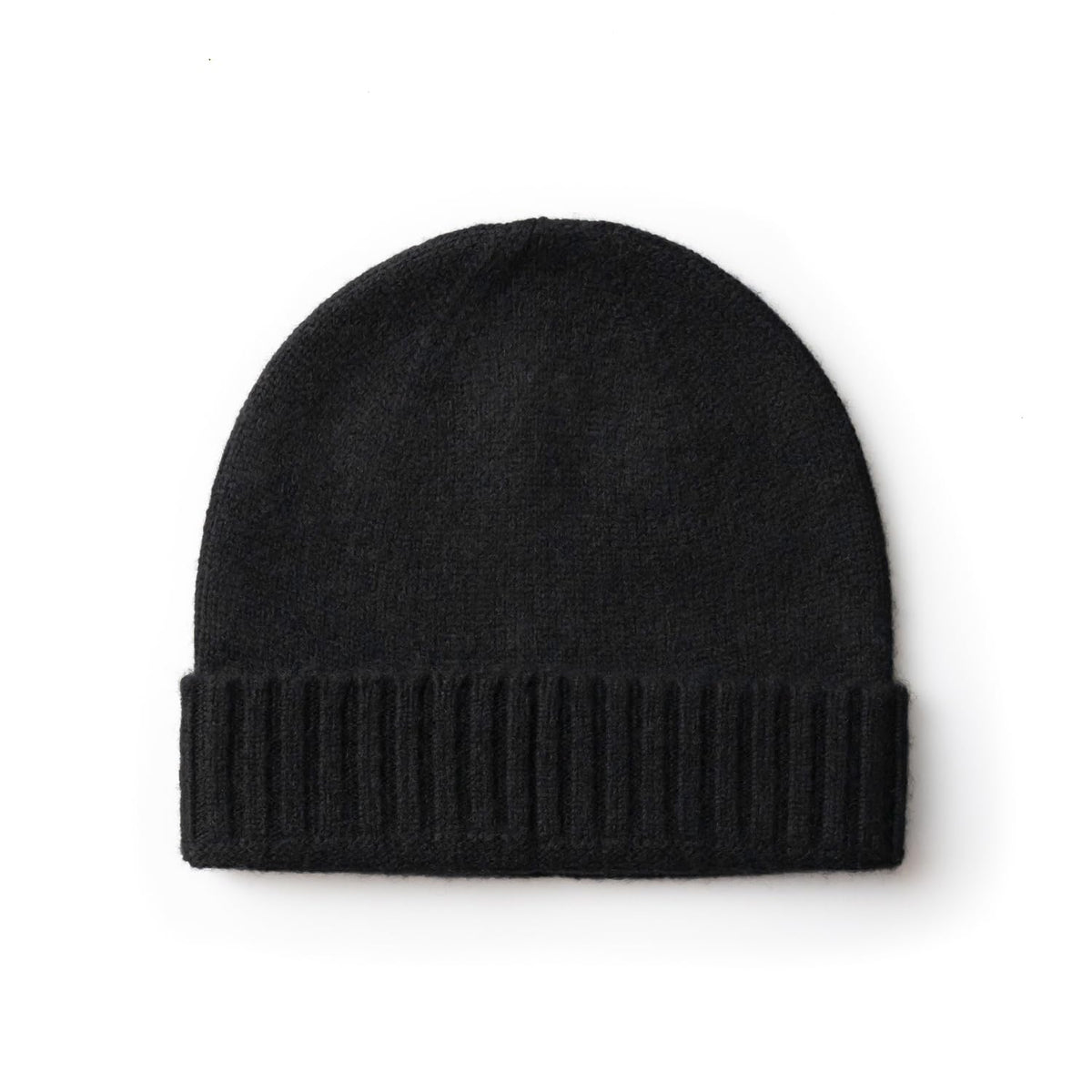 Downholme men's cashmere classic beanie in jet black, ultra-soft warmth for winter days.