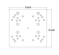 Marine-grade T6 aluminum universal downrigger bracket with CNC processing