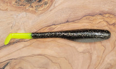 Side view of Southern Shad 4.5in paddle tail swimbait