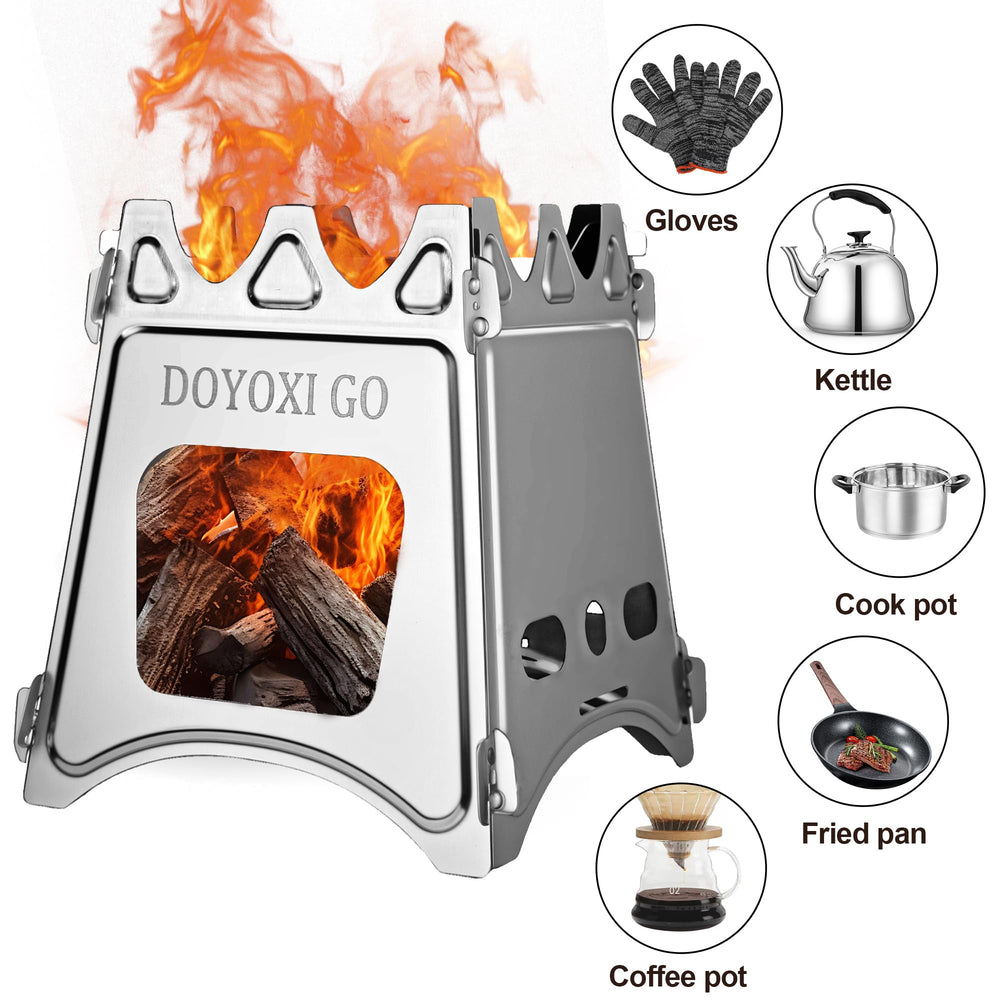 DOYOXIGO air vent design promotes efficient burning for quick meals.