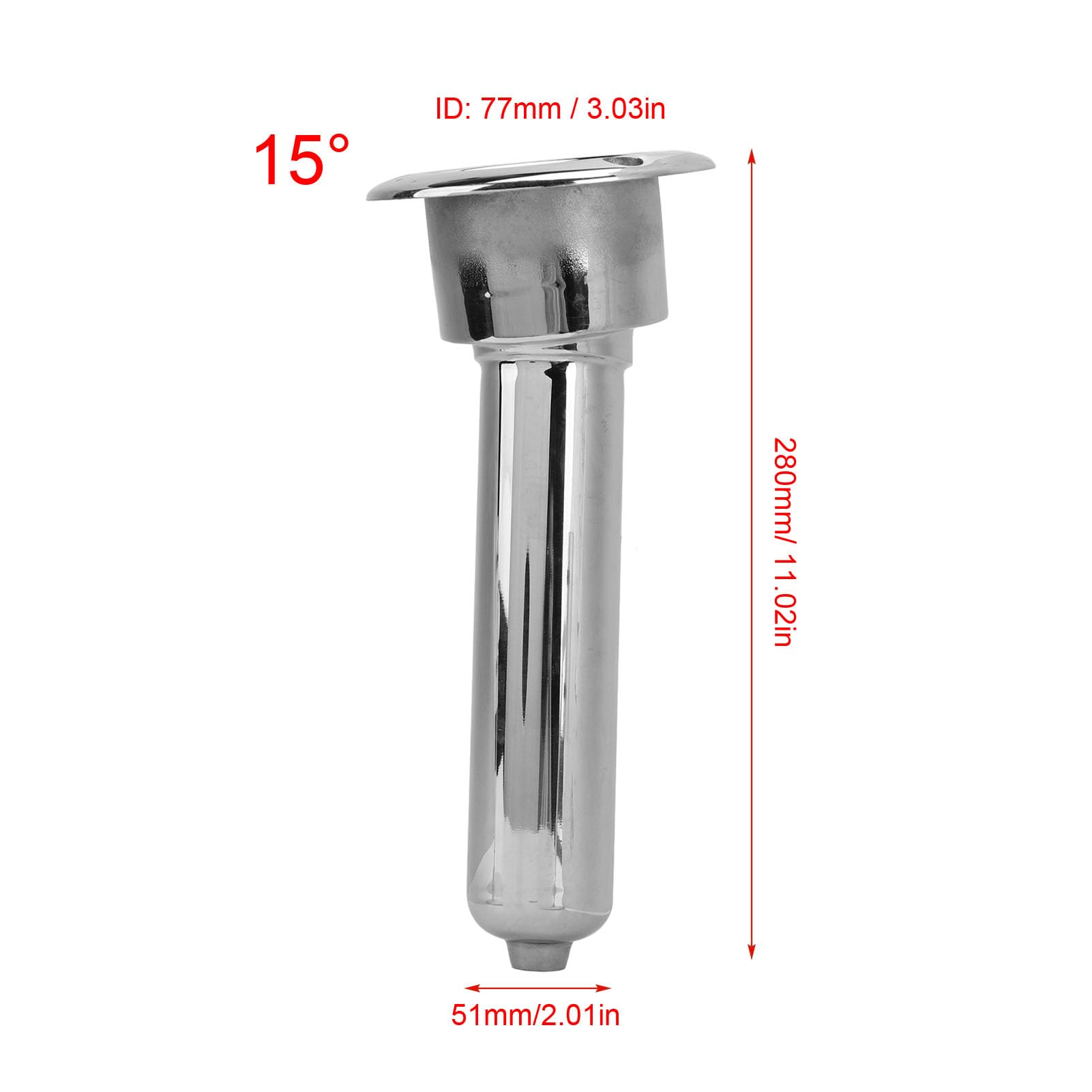Sleek stainless steel finish adds a premium look to any vessel.