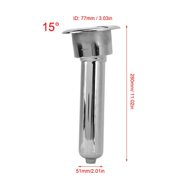 Sleek stainless steel finish adds a premium look to any vessel.