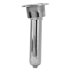 Dpofirs stainless steel rod cup holder with open top for secure, hands-free fishing on a boat.