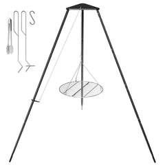DPZM campfire tripod with durable steel construction for safe outdoor cooking