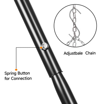 DPZM campfire tripod with stable telescopic buckle design on uneven terrain