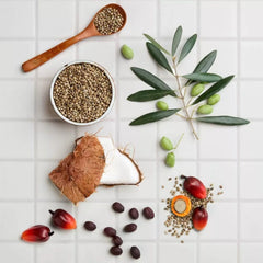 Dr. Bronner's Lavender label highlights organic ingredients and ethical branding.