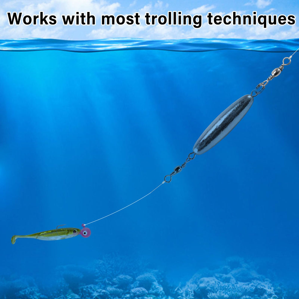 Dr.Fish inline trolling sinker 3/4 oz with double swivel