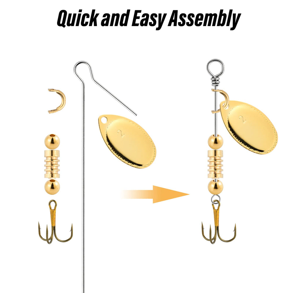 Treble hooks and spinnerbait parts
