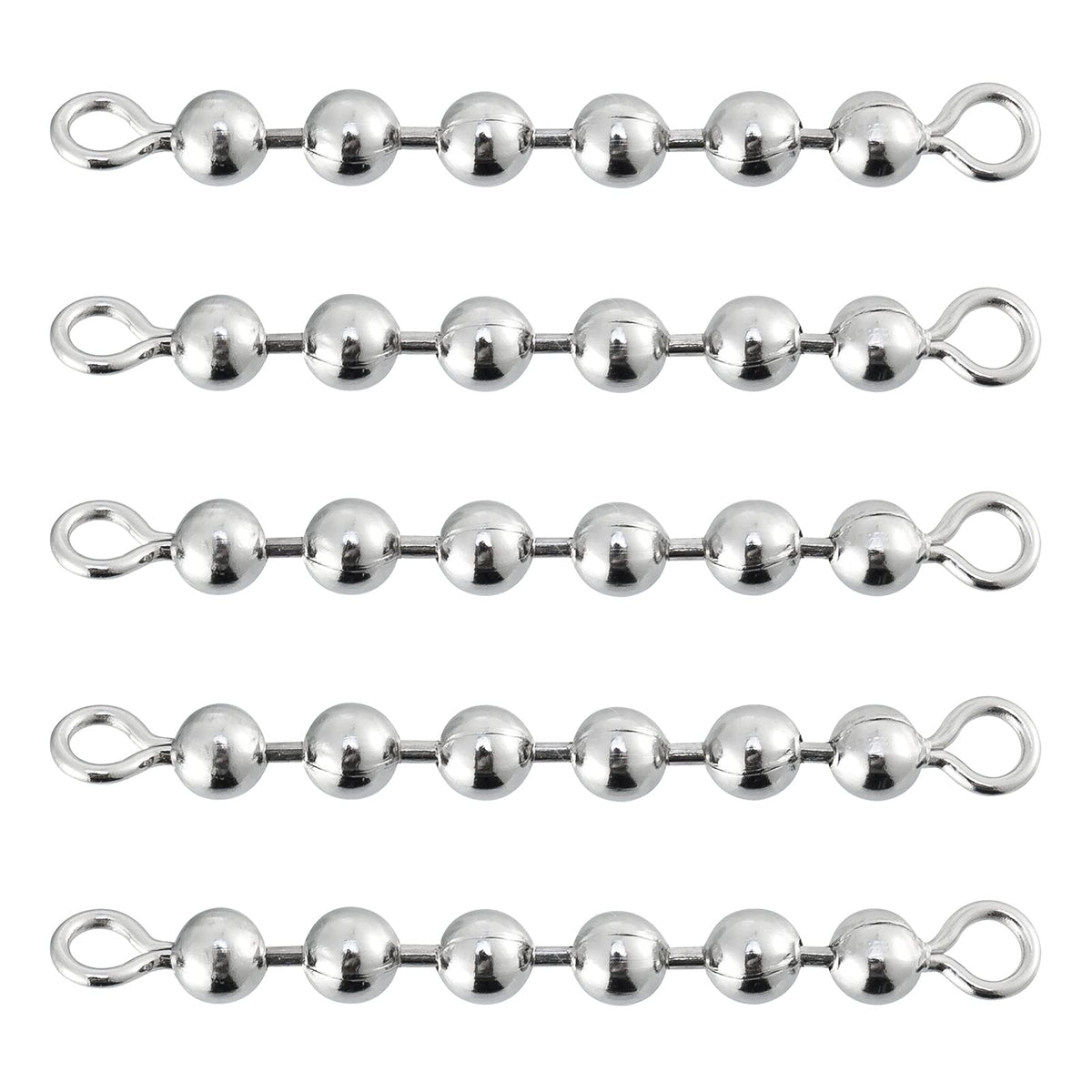 Dr.Fish stainless steel bead chain swivels with 6 beads