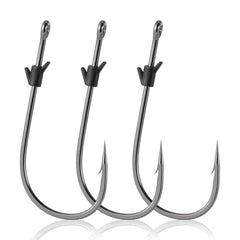 Dr.Fish 20 Pack Heavy Cover Hooks – dual-barb bait keeper close-up