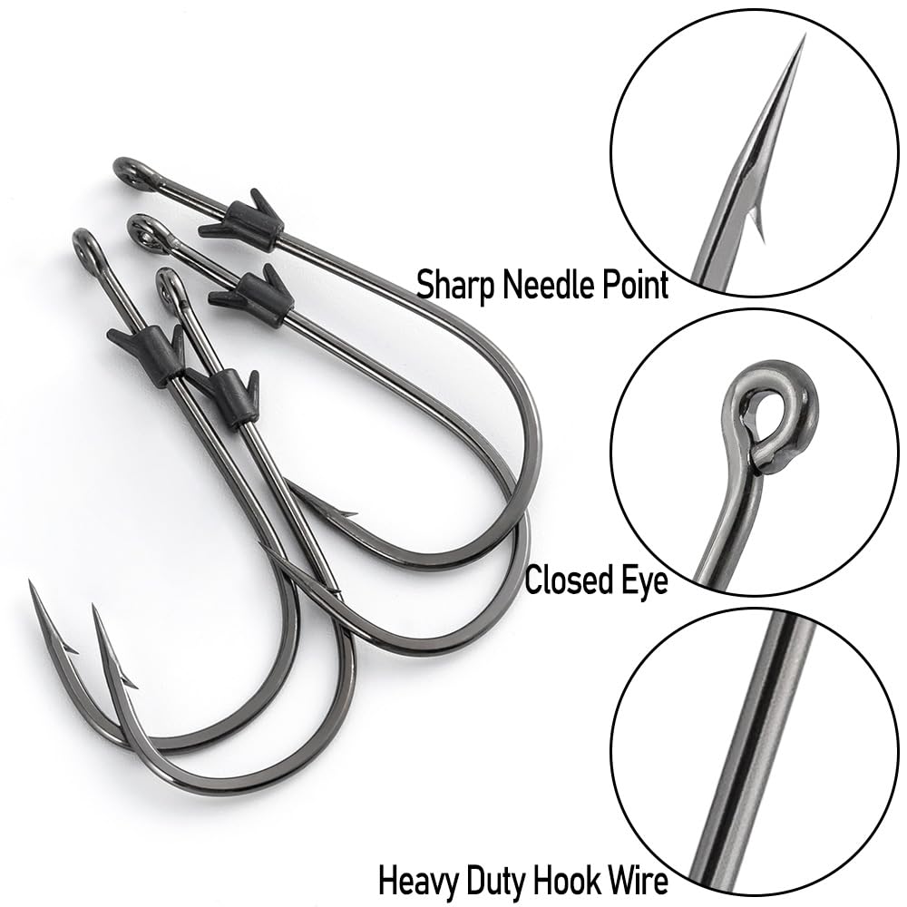 High-carbon steel wire with black nickel coating on Dr.Fish hooks