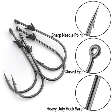 High-carbon steel wire with black nickel coating on Dr.Fish hooks