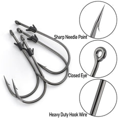 High-carbon steel wire with black nickel coating on Dr.Fish hooks